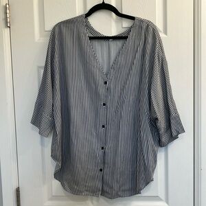 Vetta black and white striped blouse